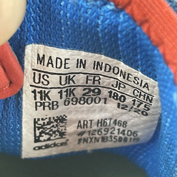 Adidas Terrex LEGO Captain Toey Kids 11K Slip On Hook And Loop Blue Red Yellow - Picture 3 of 7